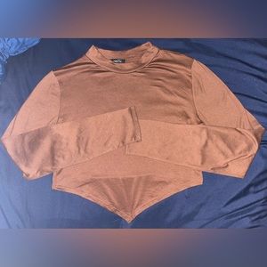 cropped long sleeve - from rue21, M, brown